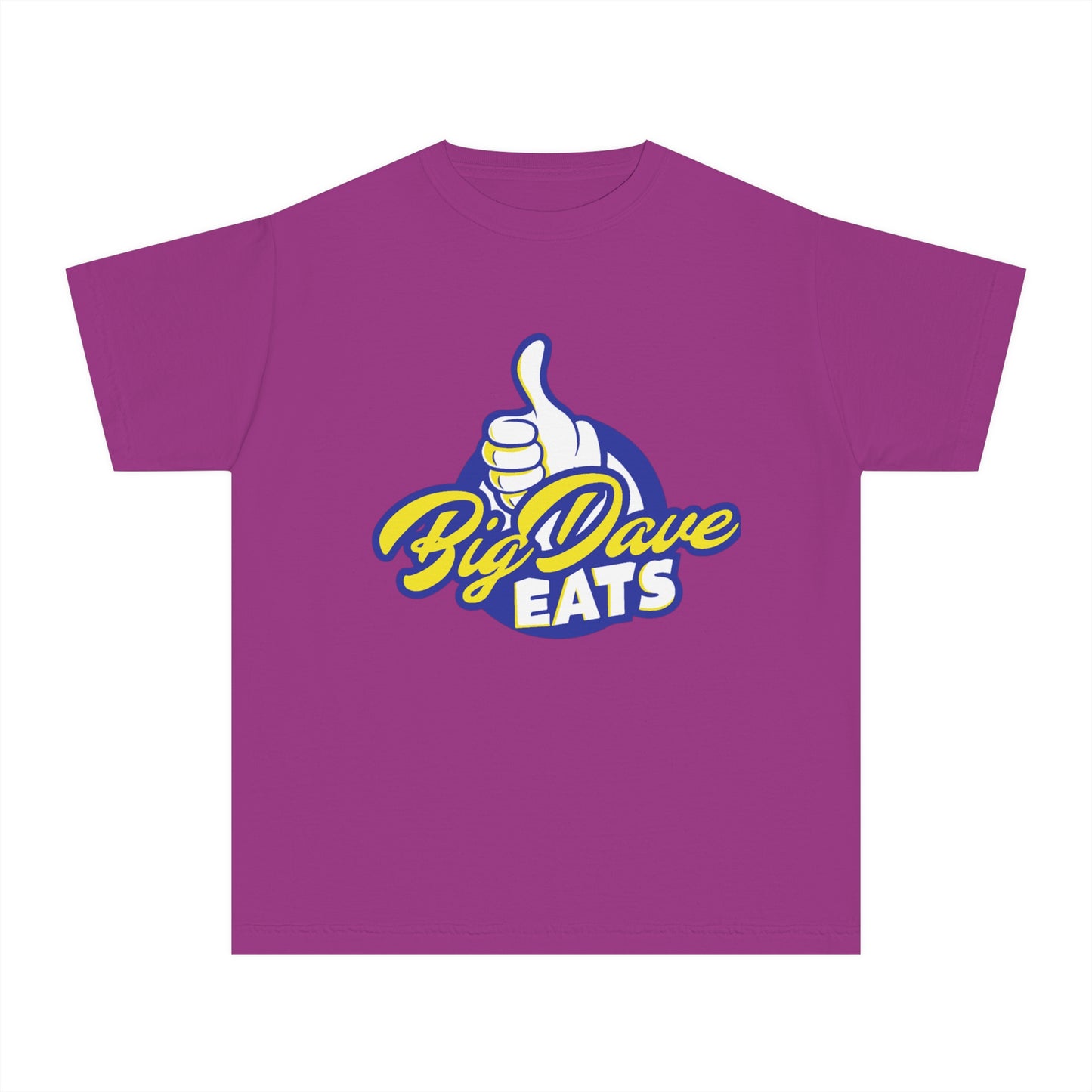 Youth Midweight Tee - Big Dave Eats, Fun T-Shirt for Kids, Perfect for Food Lovers, Casual Wear, Birthday Gift, Summer Style