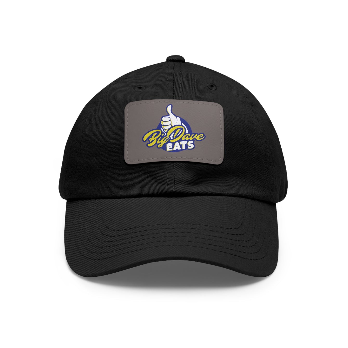 Stylish Leather Patch Dad Hat, Custom Cap for Foodies, Casual Headwear, Perfect Gift for Dads & Grilling Enthusiasts