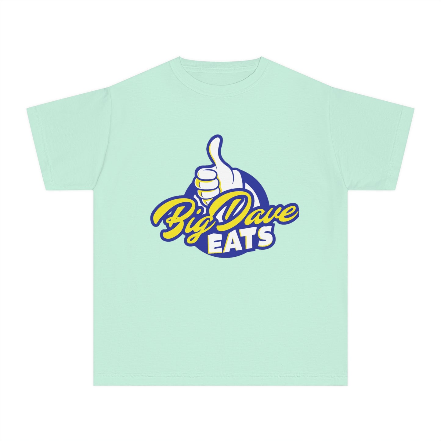 Youth Midweight Tee - Big Dave Eats, Fun T-Shirt for Kids, Perfect for Food Lovers, Casual Wear, Birthday Gift, Summer Style