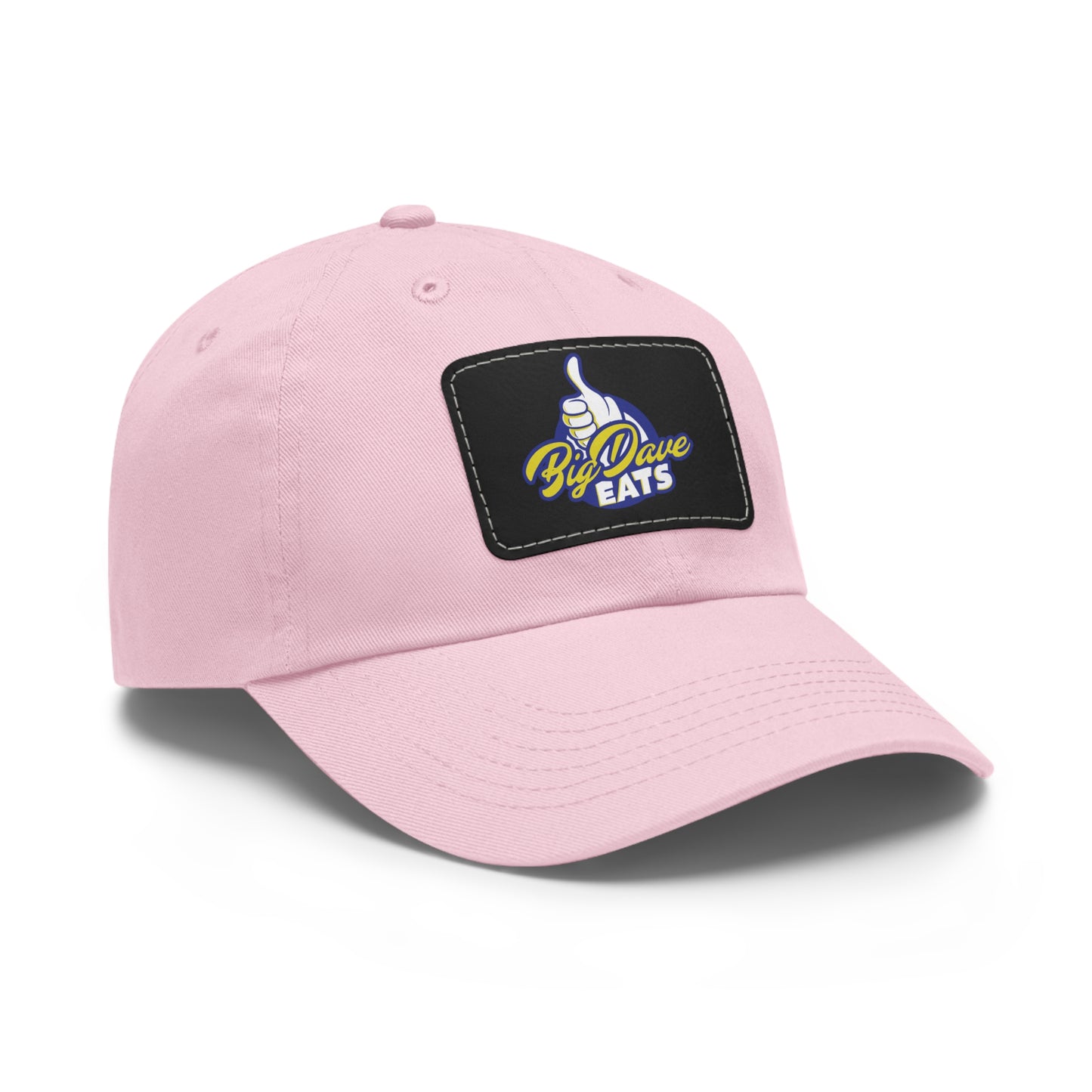 Stylish Leather Patch Dad Hat, Custom Cap for Foodies, Casual Headwear, Perfect Gift for Dads & Grilling Enthusiasts