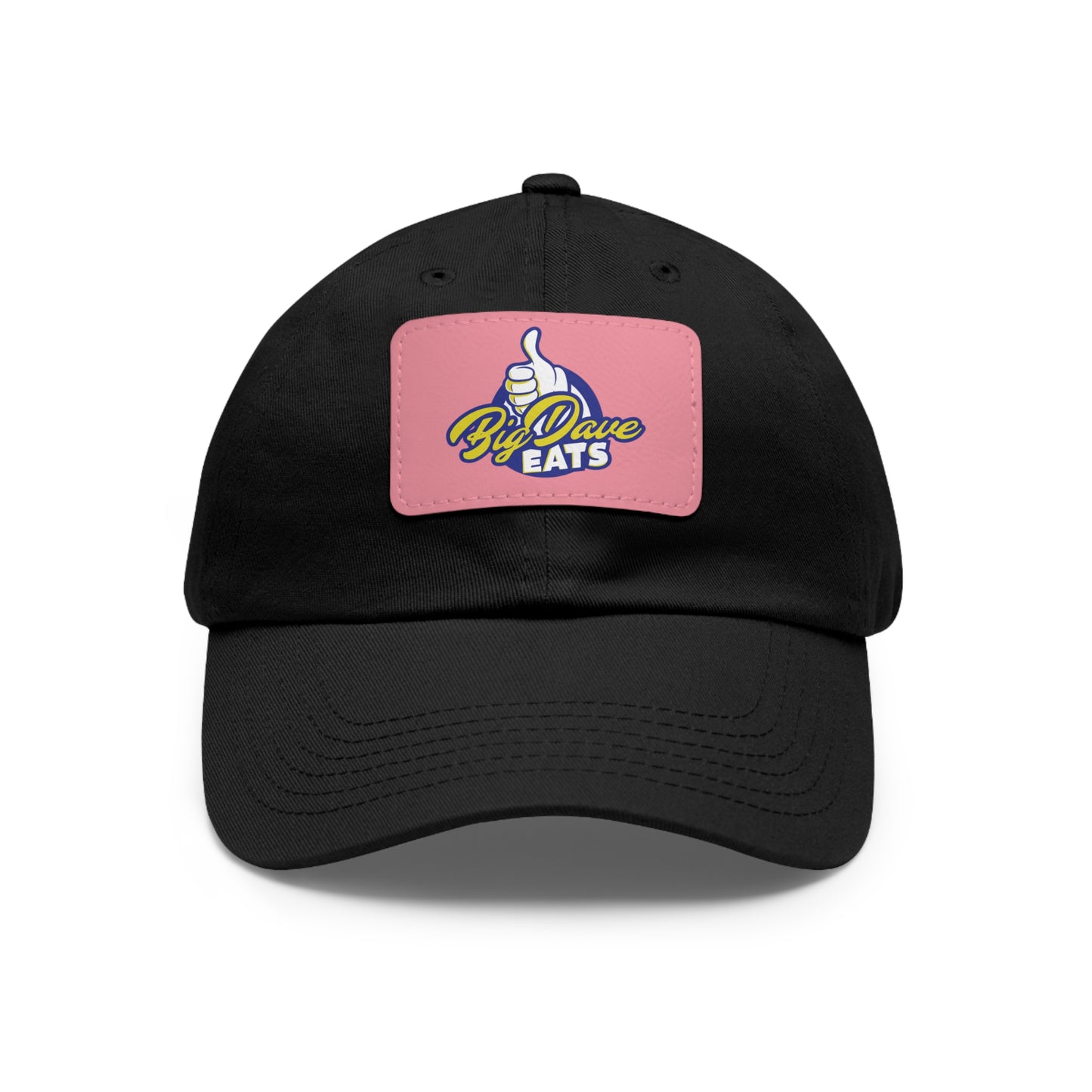 Stylish Leather Patch Dad Hat, Custom Cap for Foodies, Casual Headwear, Perfect Gift for Dads & Grilling Enthusiasts