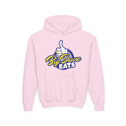 Youth Heavy Blend Hooded Sweatshirt - Big Dave Eats, Comfortable Hoodie for Kids, Perfect for Food Lovers, Fun Gift, Casual Wear