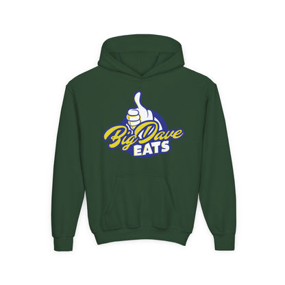 Youth Heavy Blend Hooded Sweatshirt - Big Dave Eats, Comfortable Hoodie for Kids, Perfect for Food Lovers, Fun Gift, Casual Wear