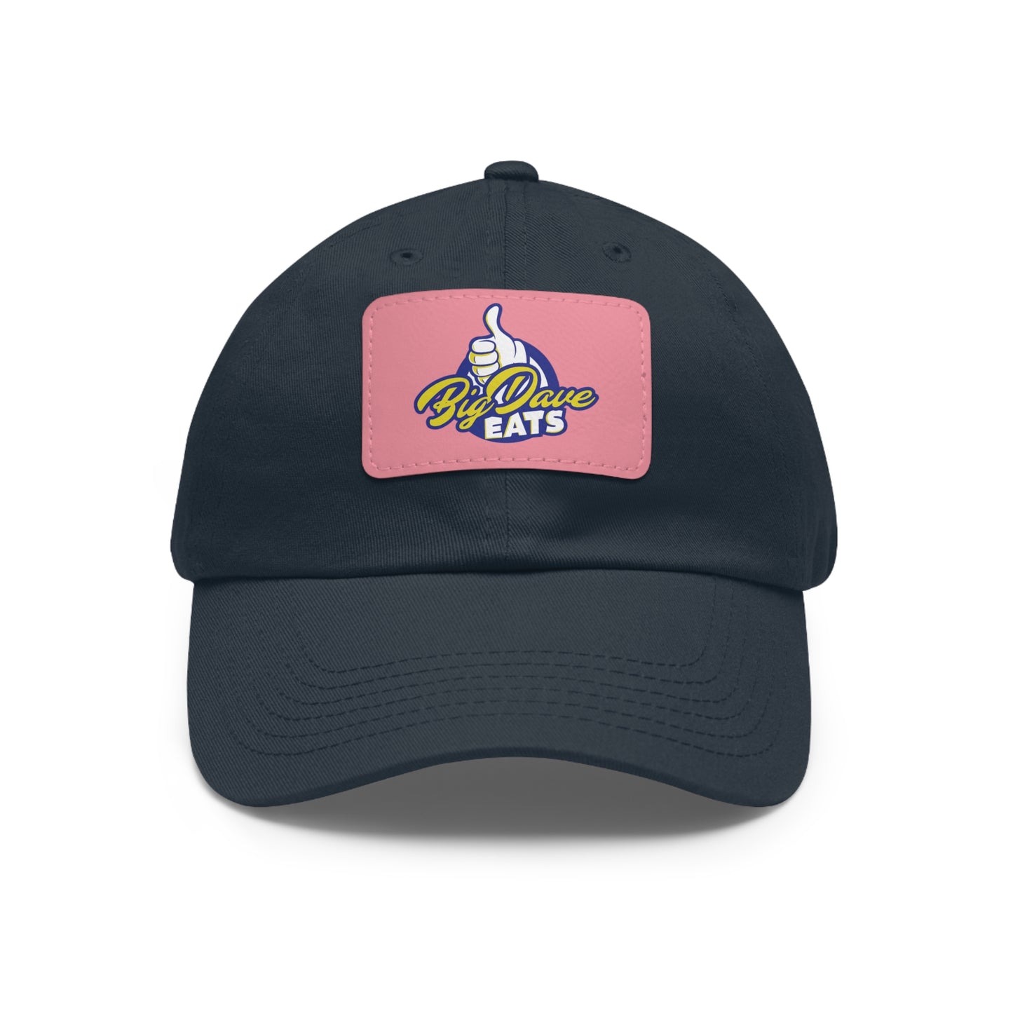 Stylish Leather Patch Dad Hat, Custom Cap for Foodies, Casual Headwear, Perfect Gift for Dads & Grilling Enthusiasts