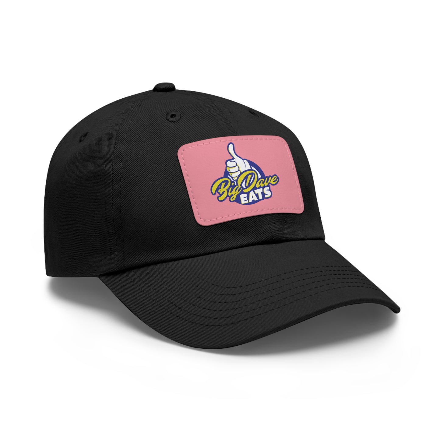 Stylish Leather Patch Dad Hat, Custom Cap for Foodies, Casual Headwear, Perfect Gift for Dads & Grilling Enthusiasts