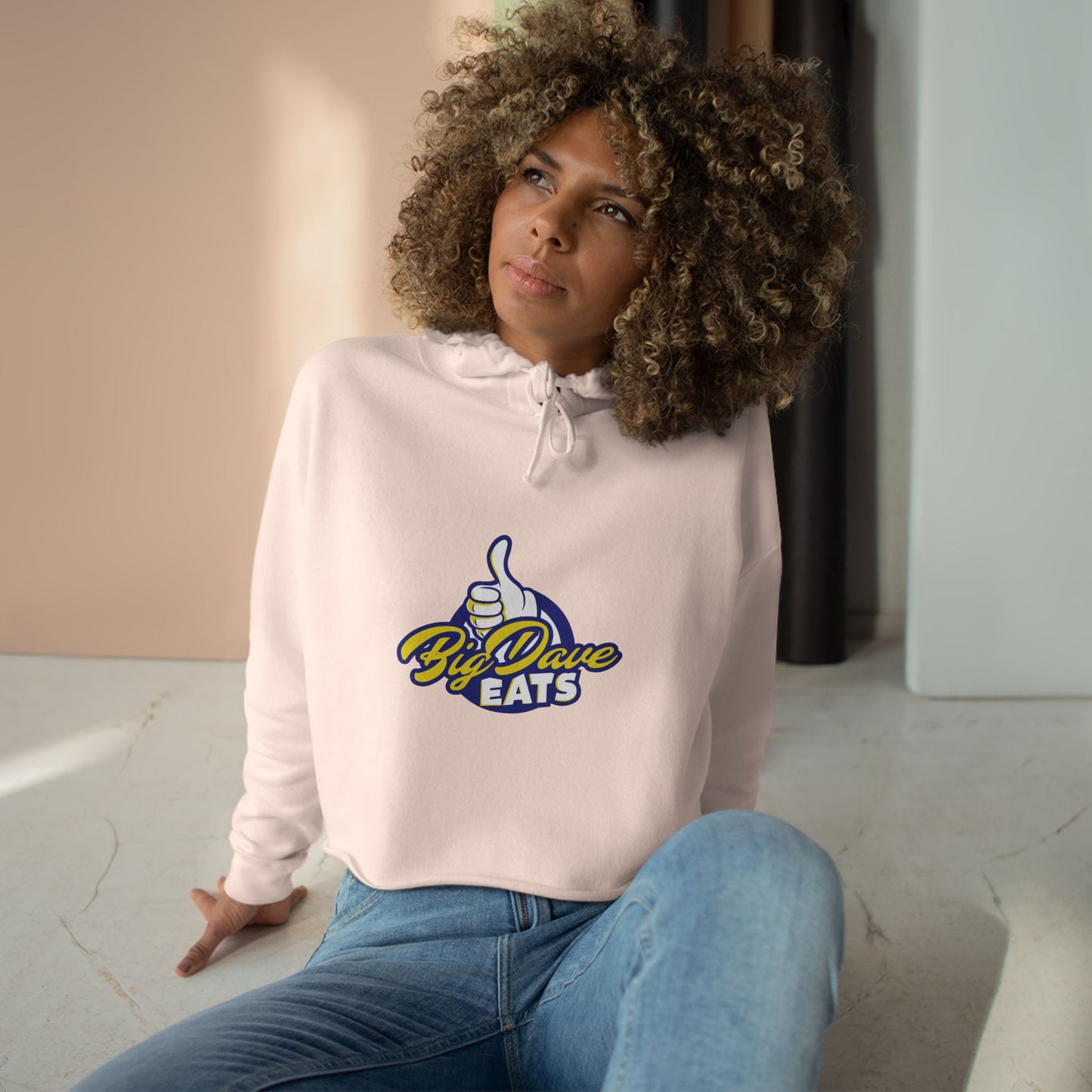 Fun Foodie Crop Hoodie - Big Dave EATS, Casual Wear, Gift for Food Lovers, Spring Fashion, Trendy Outfit