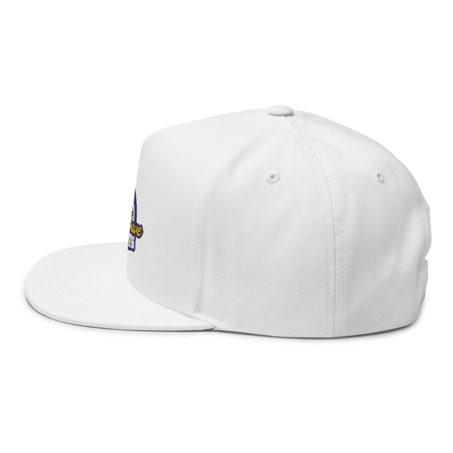 Flat Bill Cap with Embroidery - Big Dave Eats, Trendy Snapback Hat, Gift for Food Lovers, Casual Style, Summer Accessory, Custom Cap
