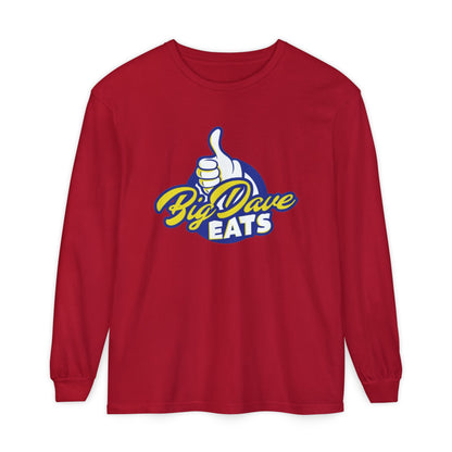 Big Dave Eats Long Sleeve T-Shirt - Casual Unisex Tee for Food Lovers