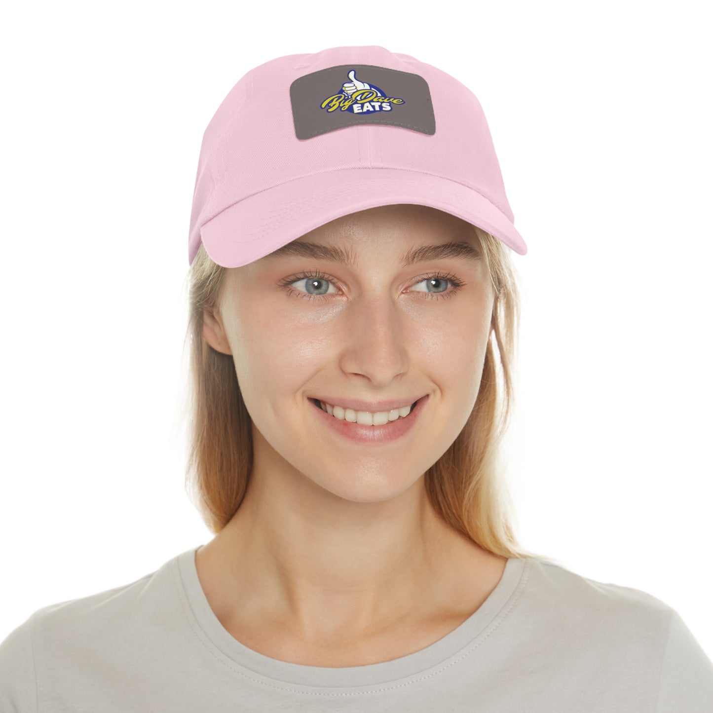 Stylish Leather Patch Dad Hat, Custom Cap for Foodies, Casual Headwear, Perfect Gift for Dads & Grilling Enthusiasts