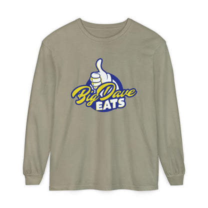Big Dave Eats Long Sleeve T-Shirt - Casual Unisex Tee for Food Lovers