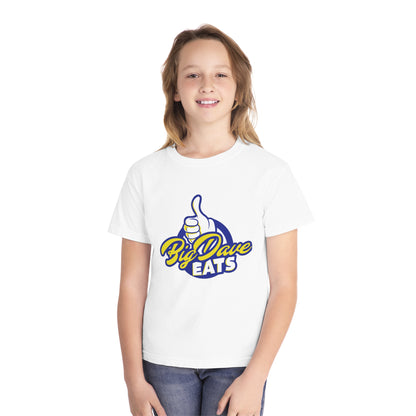 Youth Midweight Tee - Big Dave Eats, Fun T-Shirt for Kids, Perfect for Food Lovers, Casual Wear, Birthday Gift, Summer Style