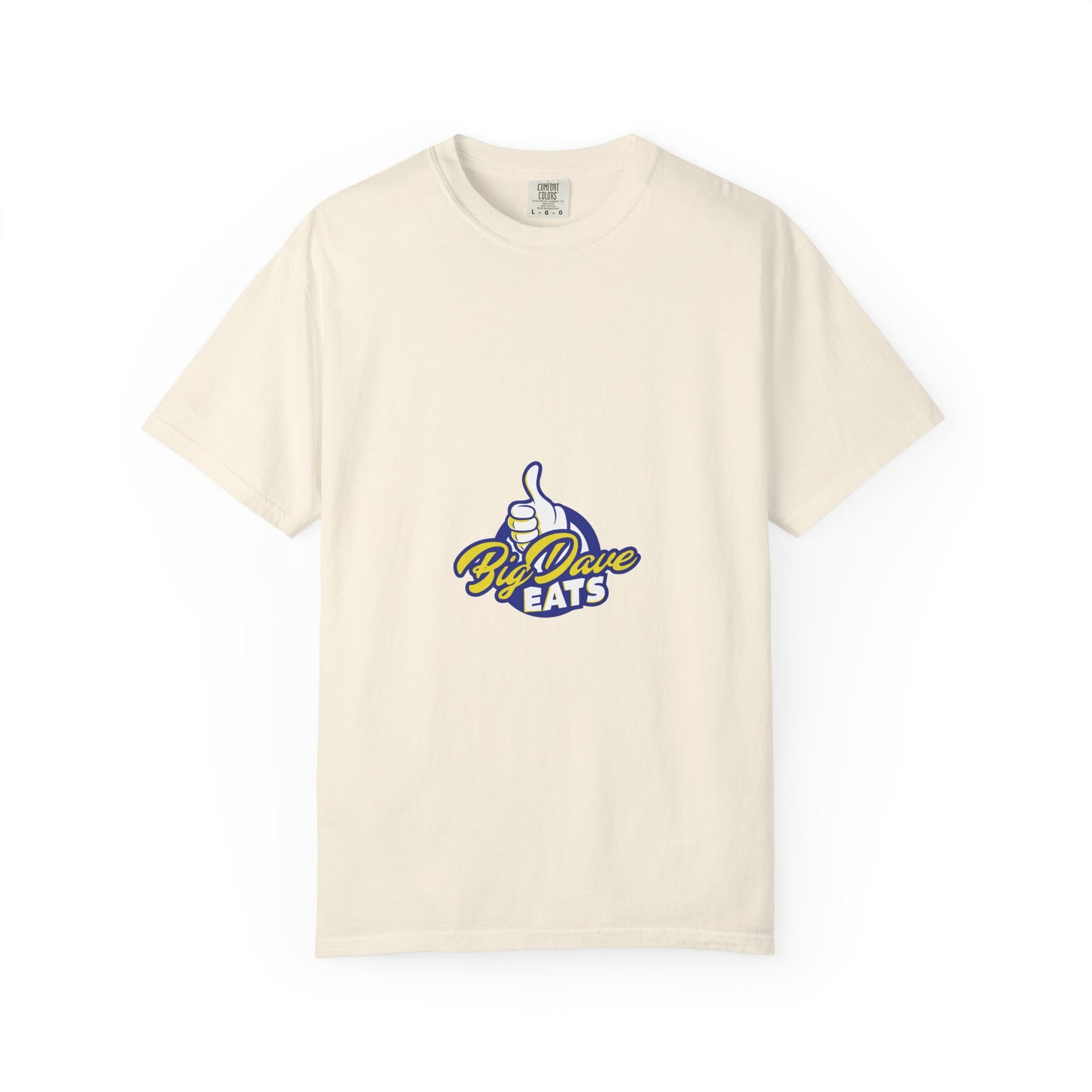 Unisex Garment-Dyed T-Shirt with 'By Dave Eats' Design, Casual Wear, Foodie Gift, Comfortable Everyday Tee, Great for BBQs and Parties