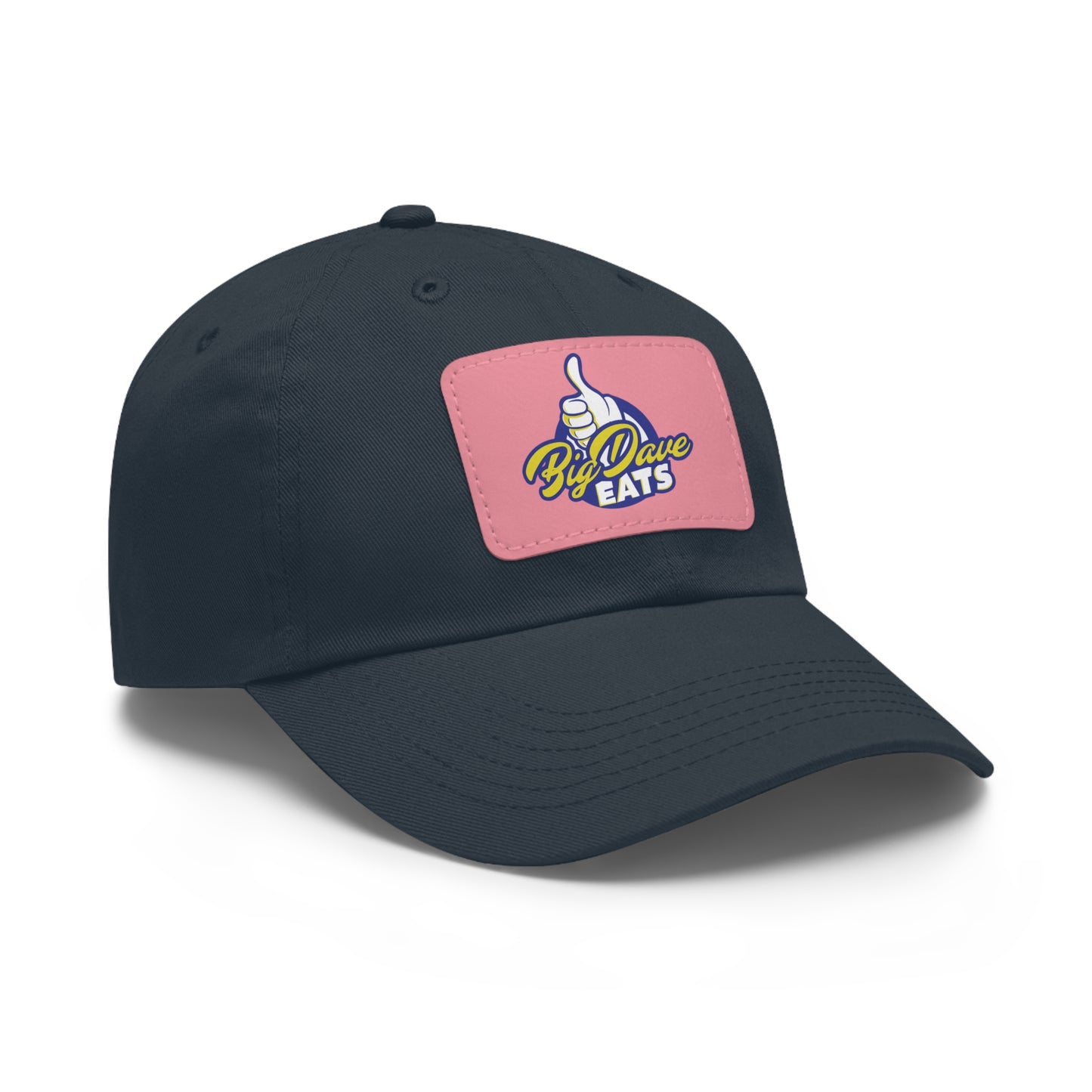 Stylish Leather Patch Dad Hat, Custom Cap for Foodies, Casual Headwear, Perfect Gift for Dads & Grilling Enthusiasts