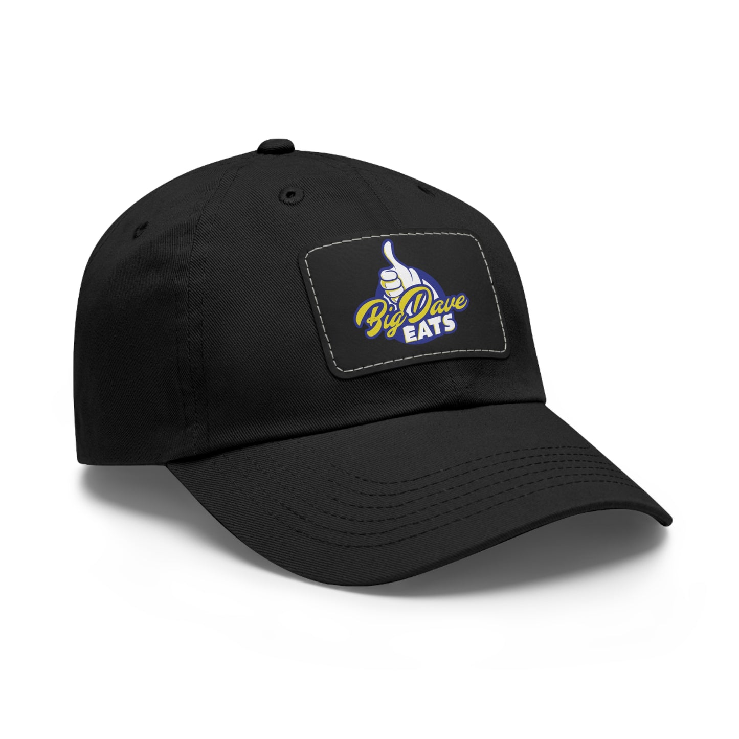 Stylish Leather Patch Dad Hat, Custom Cap for Foodies, Casual Headwear, Perfect Gift for Dads & Grilling Enthusiasts