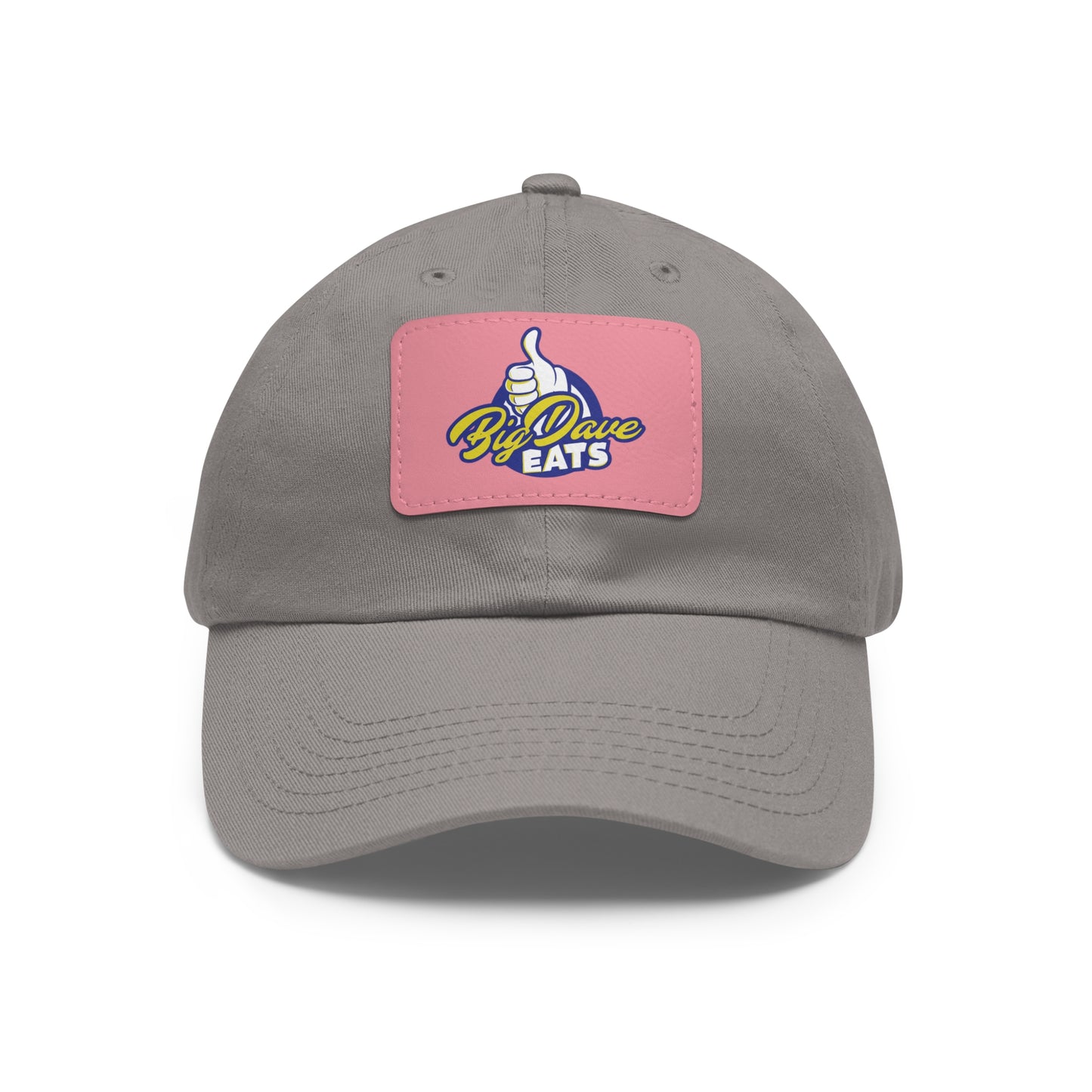 Stylish Leather Patch Dad Hat, Custom Cap for Foodies, Casual Headwear, Perfect Gift for Dads & Grilling Enthusiasts