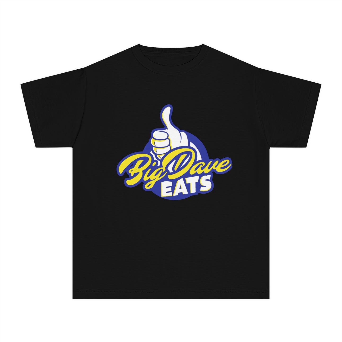 Youth Midweight Tee - Big Dave Eats, Fun T-Shirt for Kids, Perfect for Food Lovers, Casual Wear, Birthday Gift, Summer Style