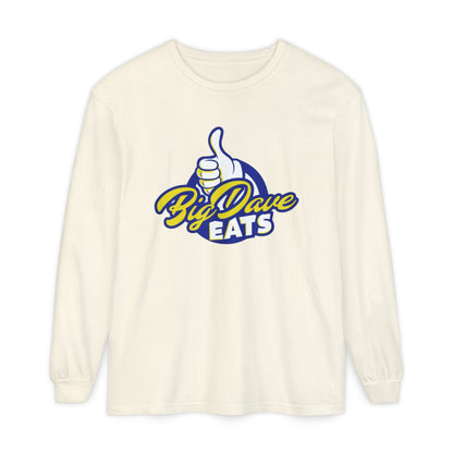 Big Dave Eats Long Sleeve T-Shirt - Casual Unisex Tee for Food Lovers