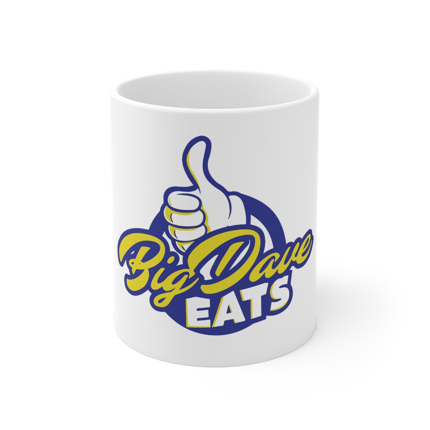 Fun Ceramic Mug with Big Dave Eats Design | Coffee Mug for Foodies, Kitchen Decor, Gift for Chefs & BBQ Lovers, Unique Drinkware