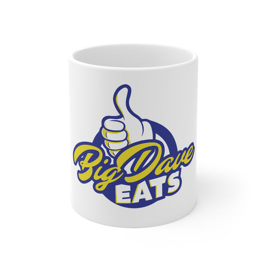Fun Ceramic Mug with Big Dave Eats Design | Coffee Mug for Foodies, Kitchen Decor, Gift for Chefs & BBQ Lovers, Unique Drinkware