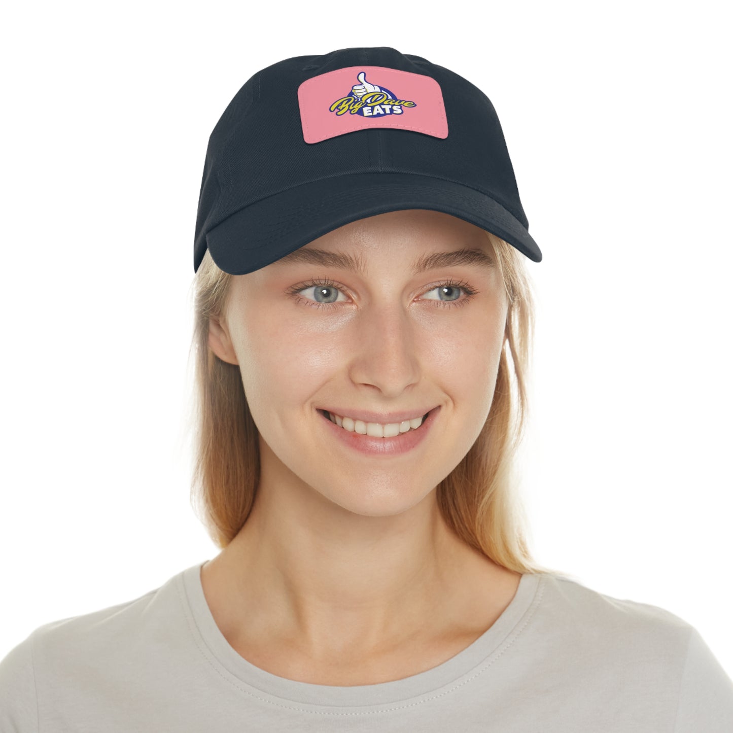 Stylish Leather Patch Dad Hat, Custom Cap for Foodies, Casual Headwear, Perfect Gift for Dads & Grilling Enthusiasts