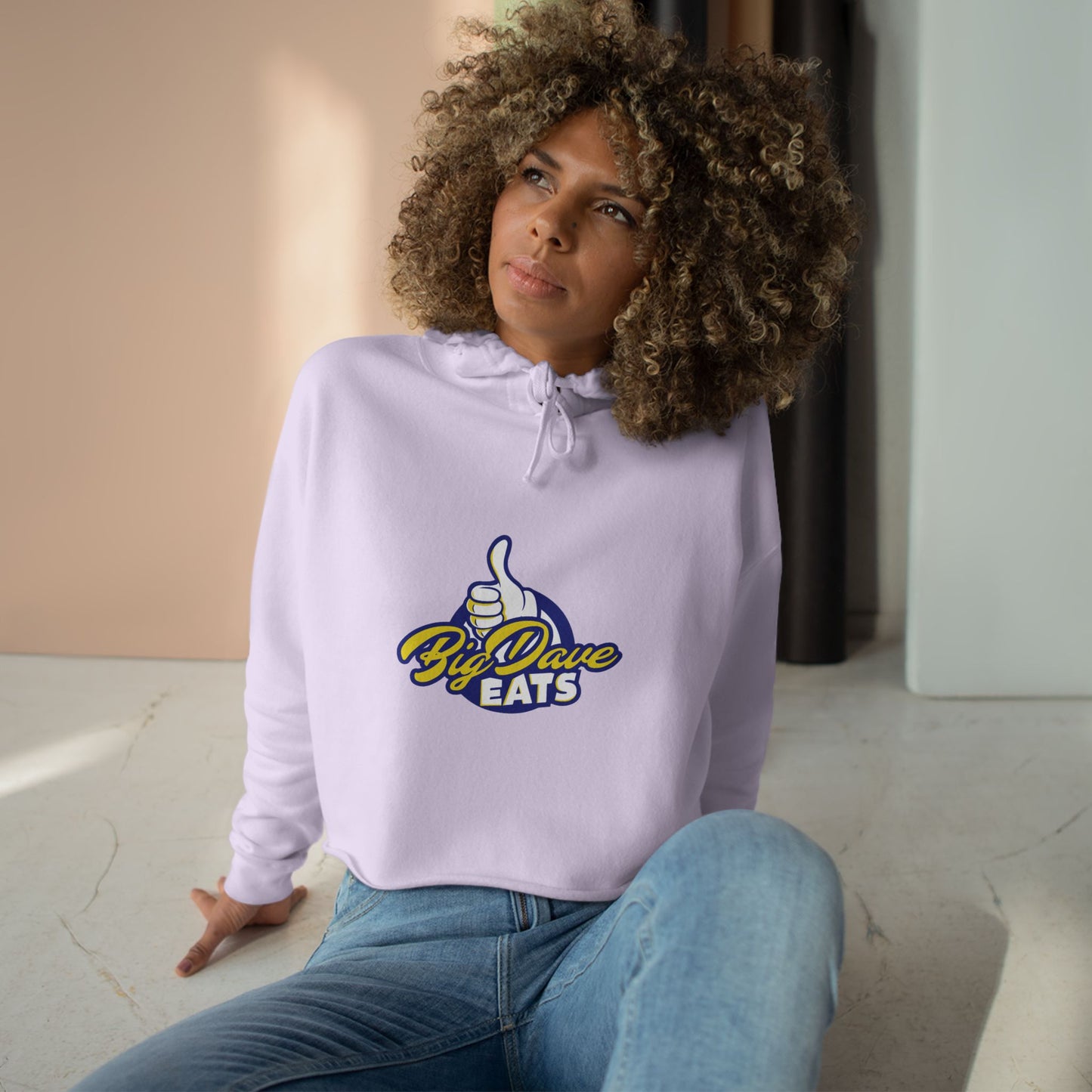 Fun Foodie Crop Hoodie - Big Dave EATS, Casual Wear, Gift for Food Lovers, Spring Fashion, Trendy Outfit