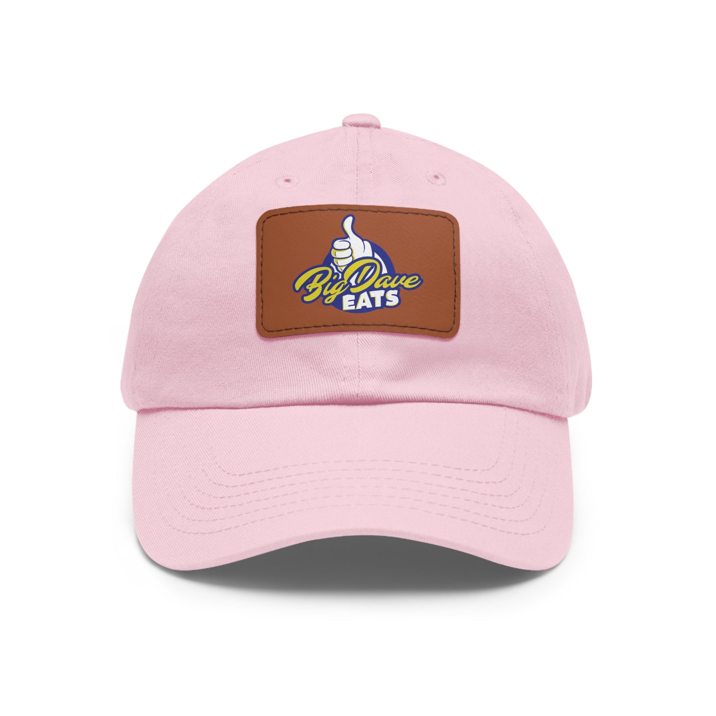 Stylish Leather Patch Dad Hat, Custom Cap for Foodies, Casual Headwear, Perfect Gift for Dads & Grilling Enthusiasts