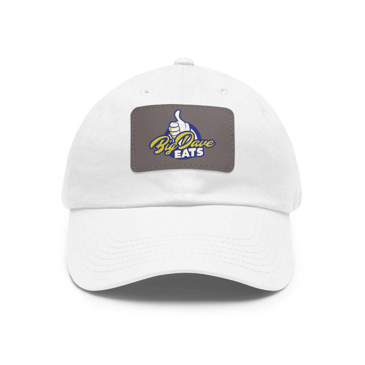 Stylish Leather Patch Dad Hat, Custom Cap for Foodies, Casual Headwear, Perfect Gift for Dads & Grilling Enthusiasts