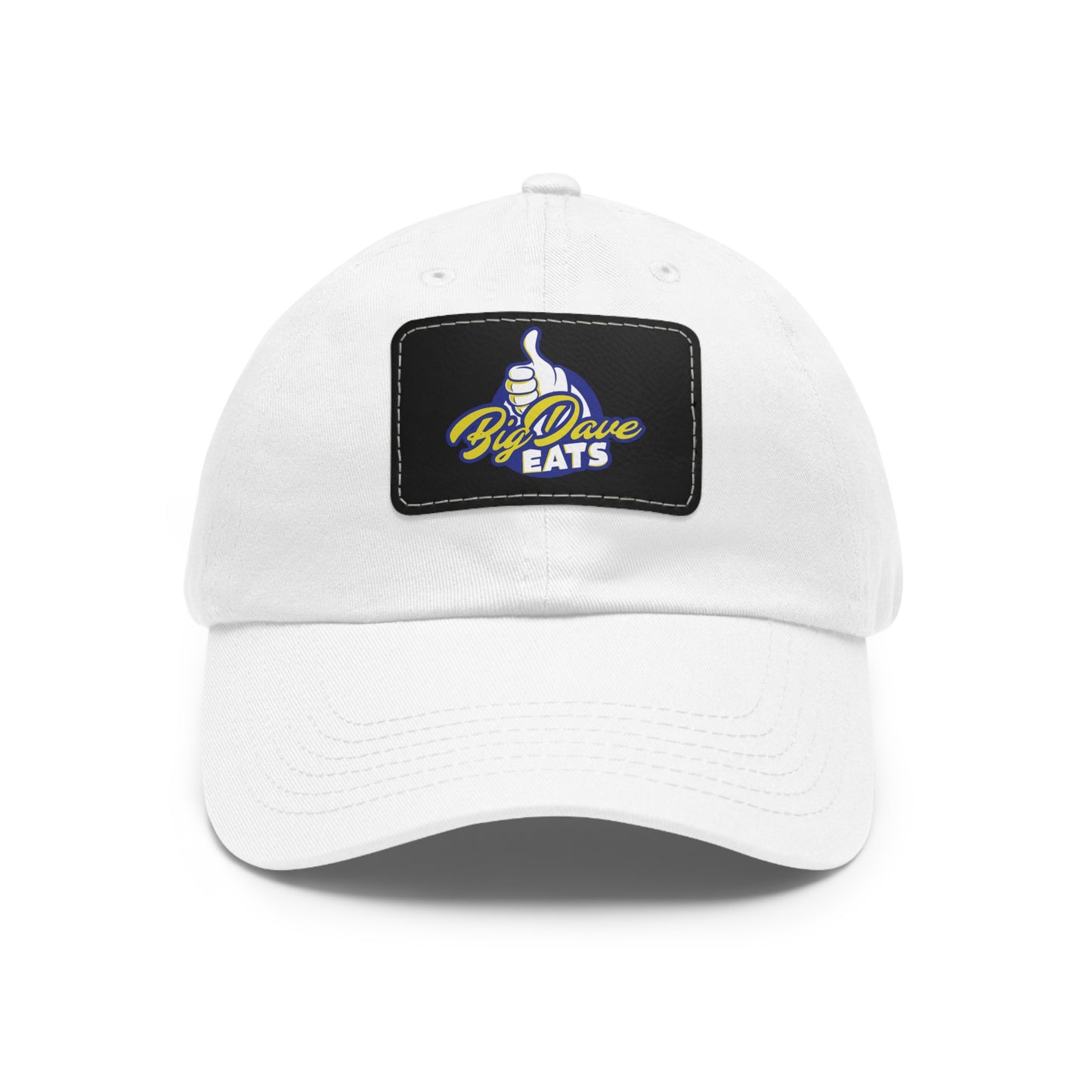 Stylish Leather Patch Dad Hat, Custom Cap for Foodies, Casual Headwear, Perfect Gift for Dads & Grilling Enthusiasts