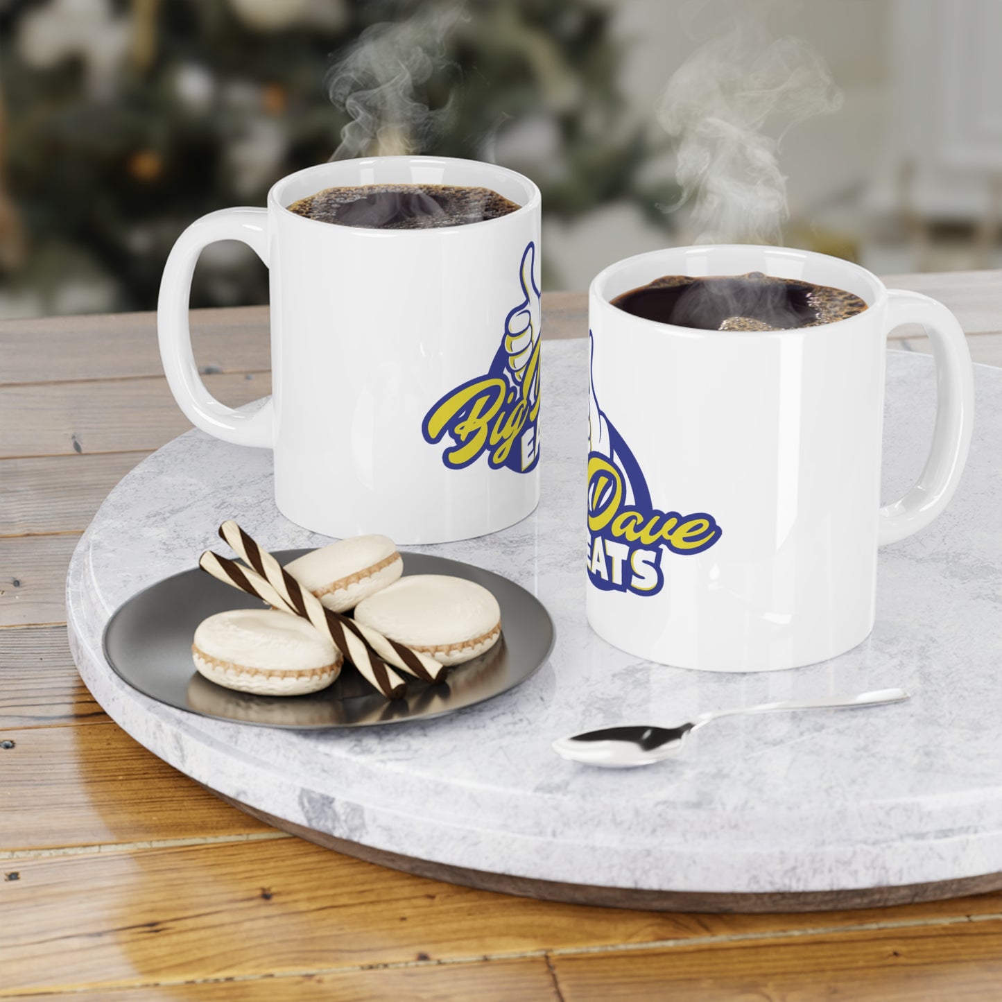Fun Ceramic Mug with Big Dave Eats Design | Coffee Mug for Foodies, Kitchen Decor, Gift for Chefs & BBQ Lovers, Unique Drinkware
