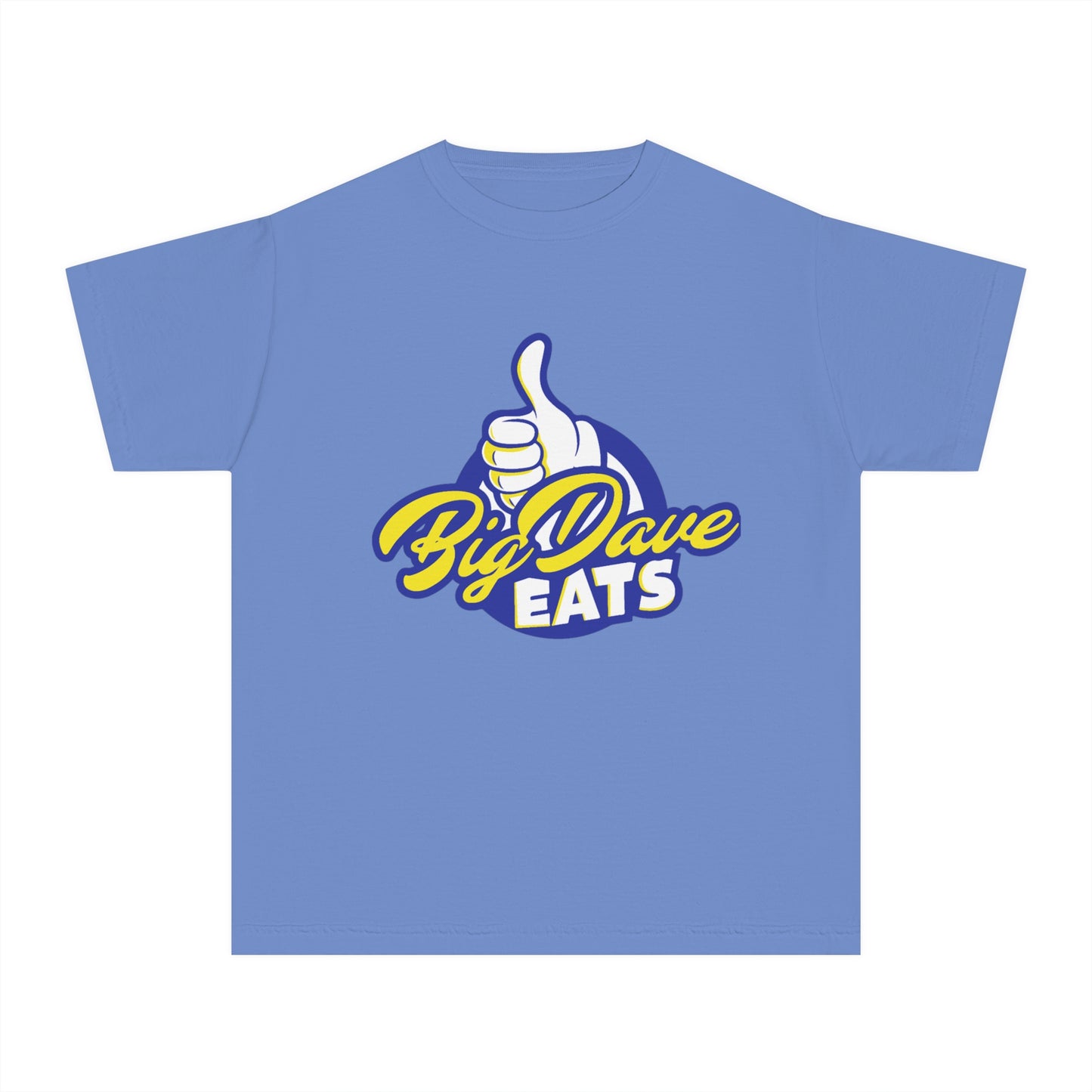 Youth Midweight Tee - Big Dave Eats, Fun T-Shirt for Kids, Perfect for Food Lovers, Casual Wear, Birthday Gift, Summer Style