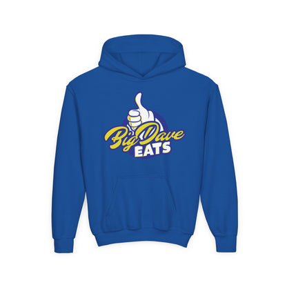 Youth Heavy Blend Hooded Sweatshirt - Big Dave Eats, Comfortable Hoodie for Kids, Perfect for Food Lovers, Fun Gift, Casual Wear