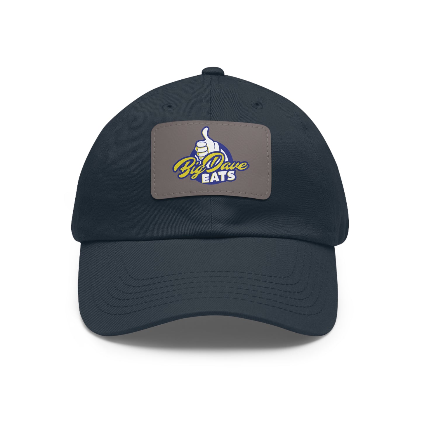 Stylish Leather Patch Dad Hat, Custom Cap for Foodies, Casual Headwear, Perfect Gift for Dads & Grilling Enthusiasts