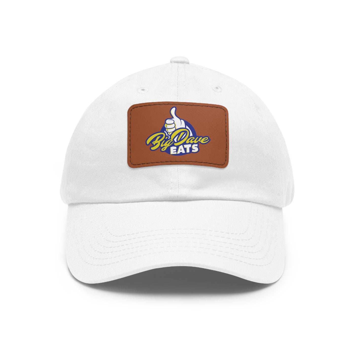 Stylish Leather Patch Dad Hat, Custom Cap for Foodies, Casual Headwear, Perfect Gift for Dads & Grilling Enthusiasts