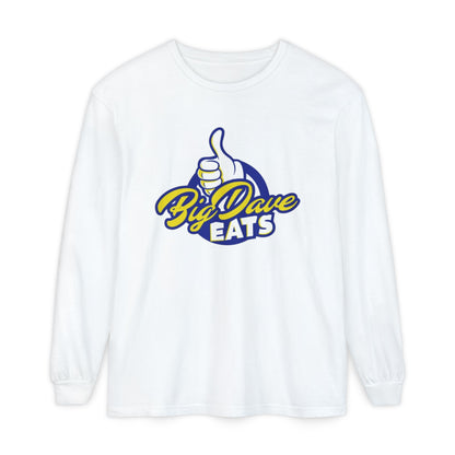 Big Dave Eats Long Sleeve T-Shirt - Casual Unisex Tee for Food Lovers