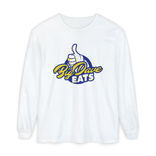 Big Dave Eats Long Sleeve T-Shirt - Casual Unisex Tee for Food Lovers